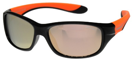Kindersonnenbrille schwarz/orange mit roséspiegel FPD 52-15