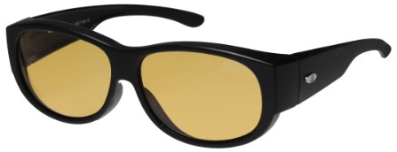 Überbrille SP-Filter schwarz matt Amber light 59x45
