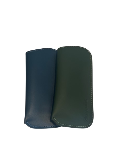 Etui Leder steck 155x75 grün/blau