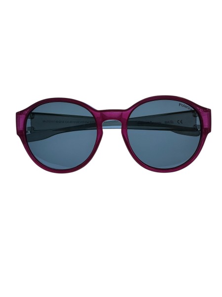 Überbrille Rund Rot-Grau 53x48