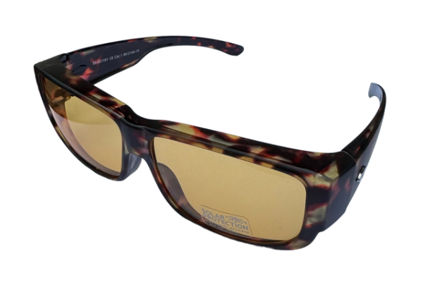 Überbrille SP-Filter schwarz matt Amber light 60x42