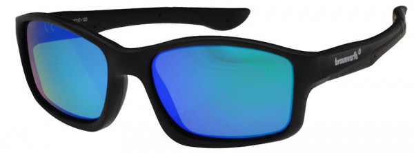 Kindersonnenbrille schwarz matt/blau Spiegel FPD 51-17