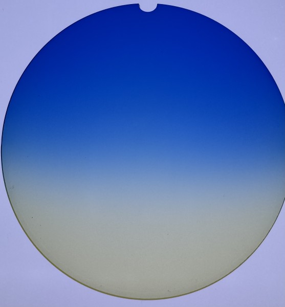 Sonnengläser bicolor blau/gelb verlauf 74mm K6