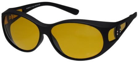 Überbrille kontraststeigernd schwarz matt 64x46