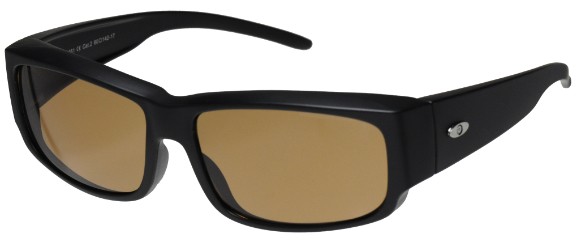 Überbrille SP-Filter schwarz matt Amber 60x38