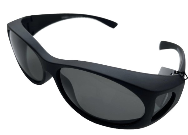 Überbrille schwarz matt grau 60x40